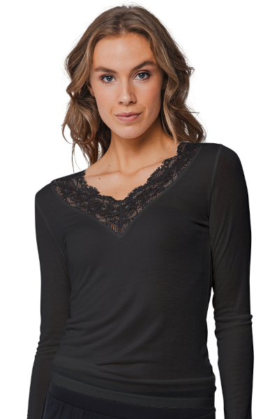 Pastunette Premium 741199-200-2 Long-Sleeve Top Black