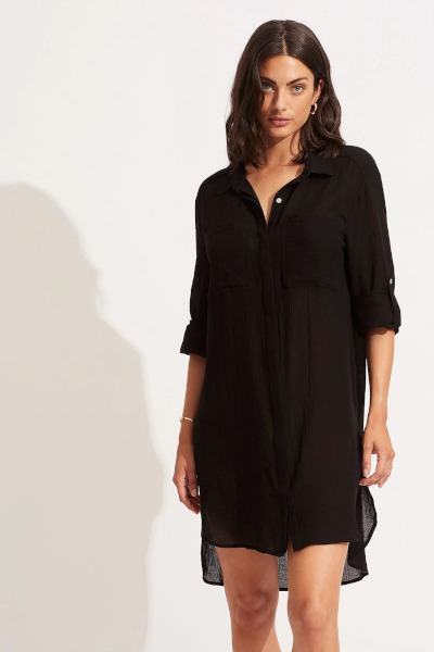 Seafolly Crinkle Twill Black 53108-CU-BLACK